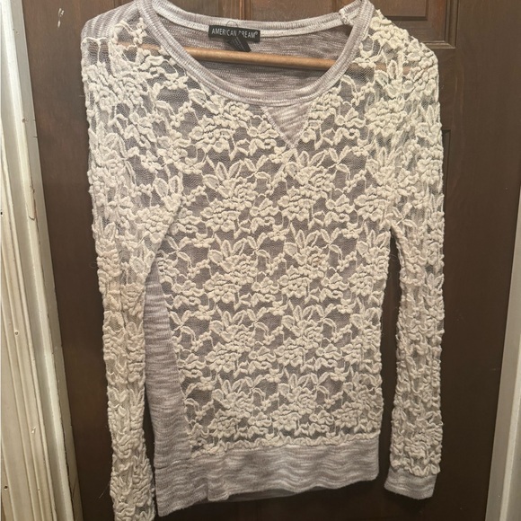 Women’s Long Sleeve American Dream XS See-Thru Blouse - Picture 1 of 10